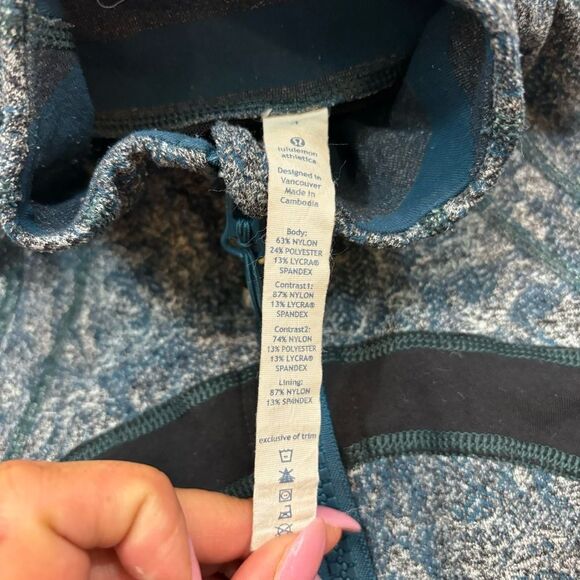 Ladies Lululemon Define Jacket Brushed Rose‎ Herringbone Pattern Size 4 - Picture 12 of 16